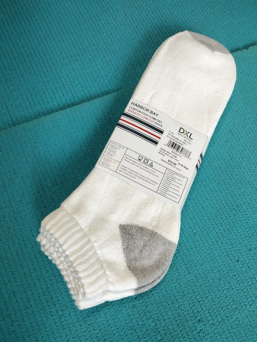 HB Continuous Comfort Athletic Low Cut Socks 13 - 16  (3 Pair)